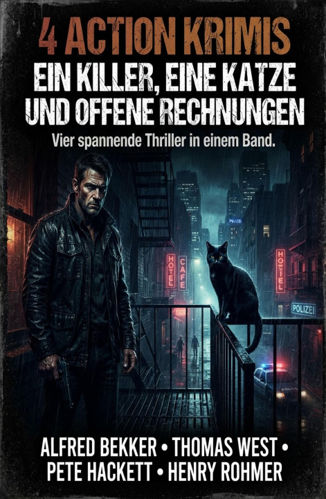 E-book 4 Action Krimis: Ein Killer, eine Katze und offene Rechnungen Alfred Bekker