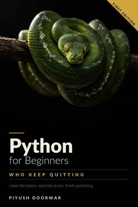 Boek Python for Beginners Who Keep Quitting Piyush Doorwar