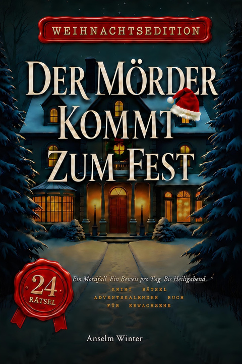 Buch Krimi Rätsel Adventskalender Buch für Erwachsene Anselm Winter