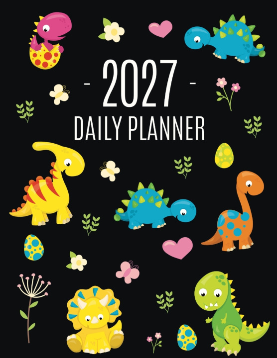 Kniha Dinosaur Daily Planner 2027 Happy Oak Tree Press
