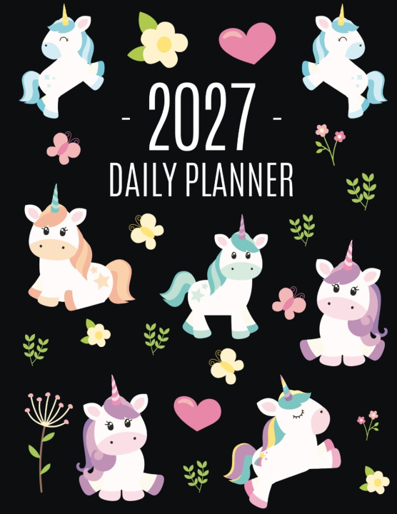 Libro Unicorn Daily Planner 2027 Happy Oak Tree Press