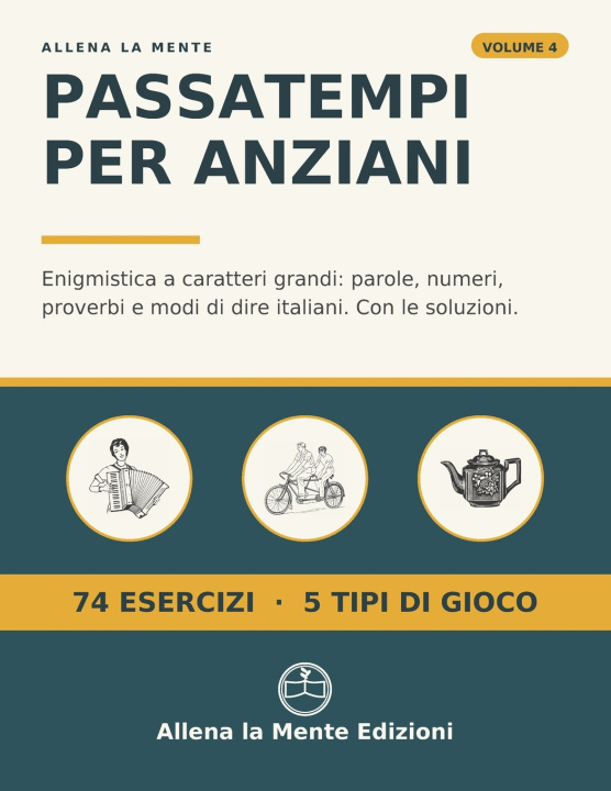 Książka Passatempi per Anziani Allena la Mente Edizioni