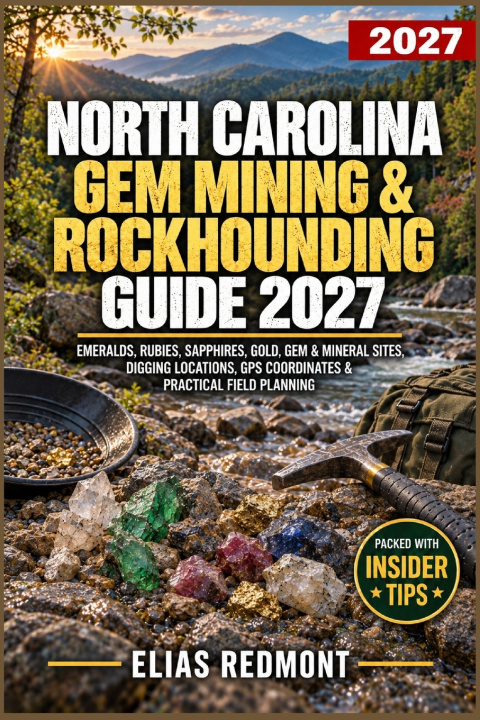 Book North Carolina Gem Mining & Rockhounding Guide 2027 Elias Redmont