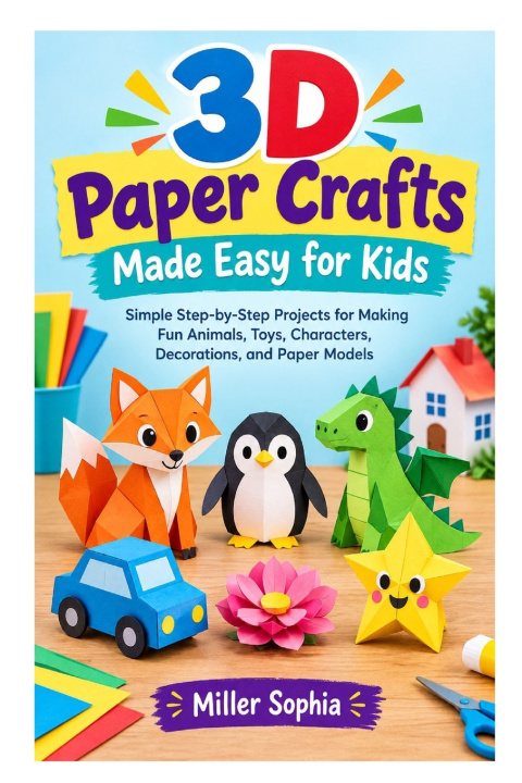 Książka 3D Paper Crafts Made Easy for Kids Miller Sophia