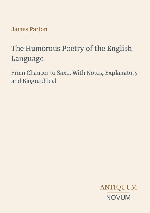 Livro The Humorous Poetry of the English Language 