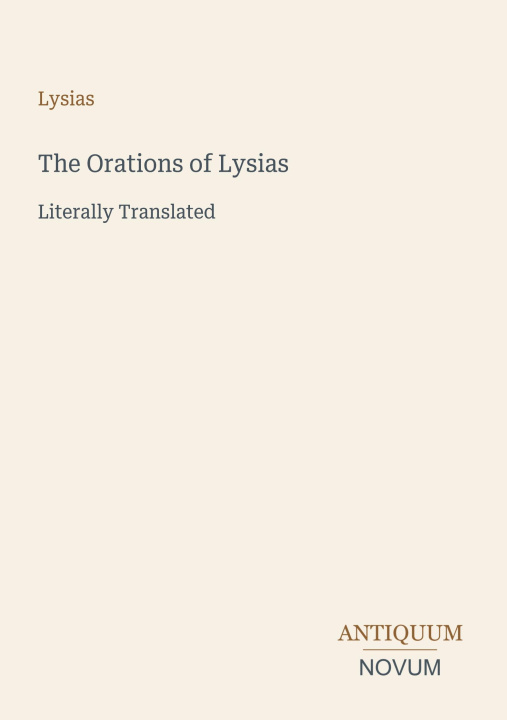 Knjiga The Orations of Lysias 