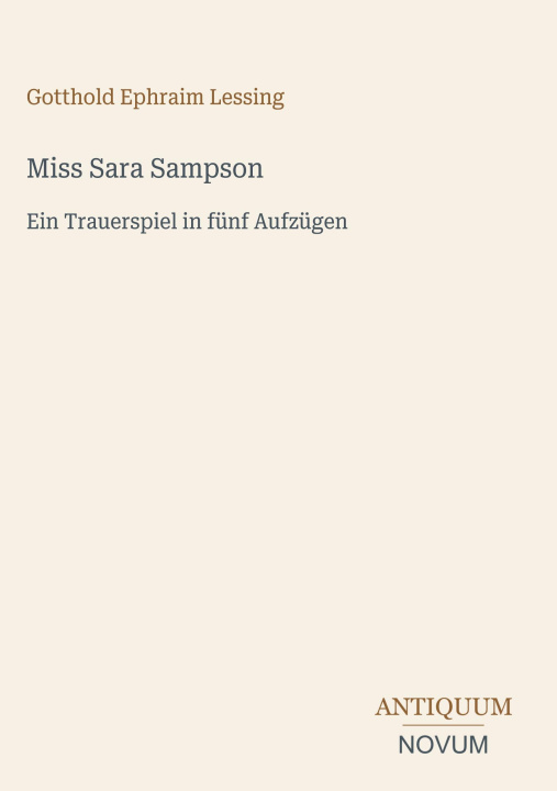 Книга Miss Sara Sampson 