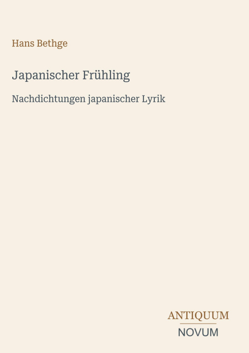 Könyv Japanischer Frühling 