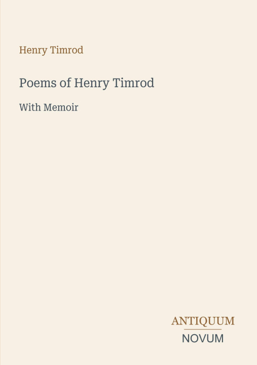 Livro Poems of Henry Timrod 