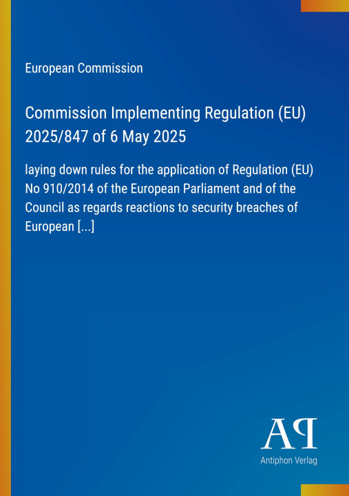 Livro Commission Implementing Regulation (EU) 2025/847 of 6 May 2025 