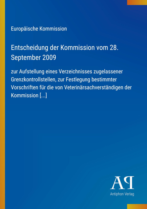 Livro Entscheidung der Kommission vom 28. September 2009 