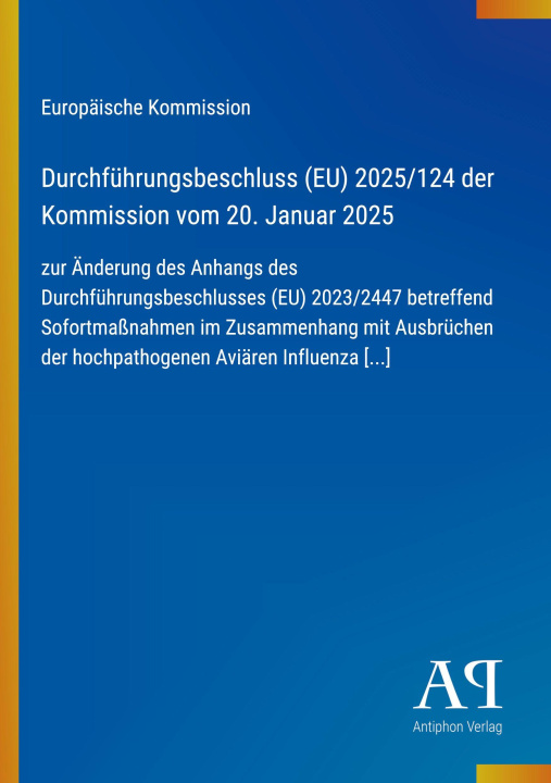 Boek Durchführungsbeschluss (EU) 2025/124 der Kommission vom 20. Januar 2025 