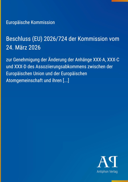 Kniha Beschluss (EU) 2026/724 der Kommission vom 24. März 2026 
