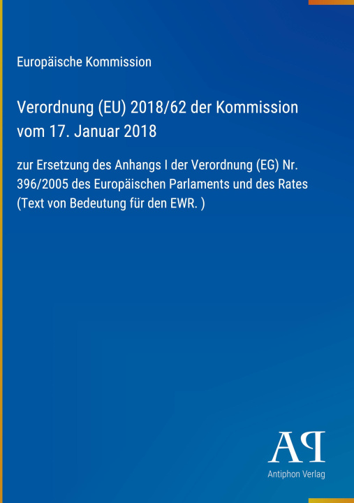 Livro Verordnung (EU) 2018/62 der Kommission vom 17. Januar 2018 