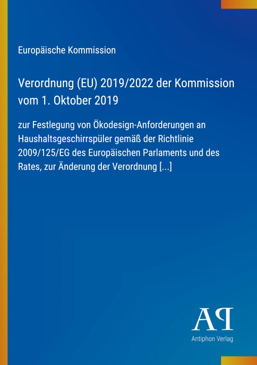 Boek Verordnung (EU) 2019/2022 der Kommission vom 1. Oktober 2019 