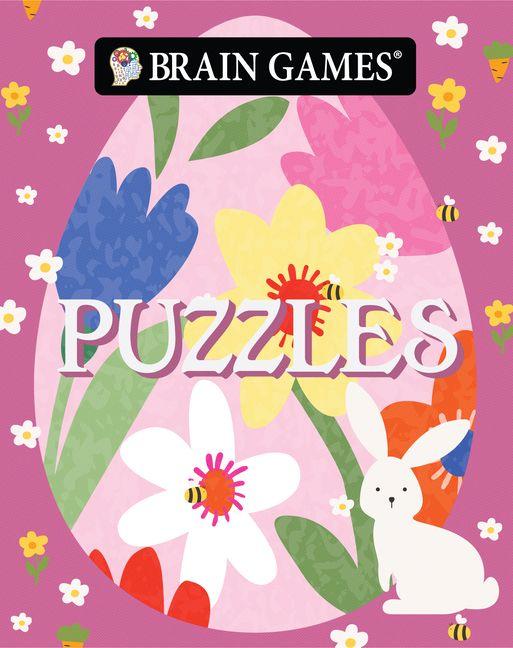 Libro Brain Games - Take-Along - Puzzles: Spring & Easter Variety Puzzles Portable 4.75x6 Inch Book Easter Basket Stuffer for Adults & Teens Brain Games
