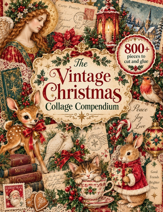 Book The Vintage Christmas Collage Compendium H L Bird
