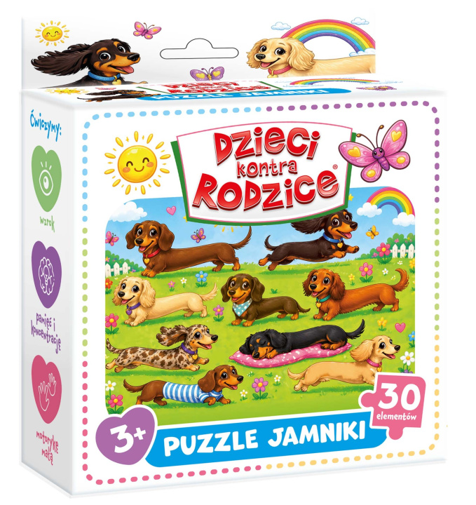 Knjiga Dzieci kontra Rodzice. Puzzle Jamniki 