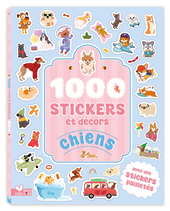 Knjiga 1000 stickers et décors chiens 