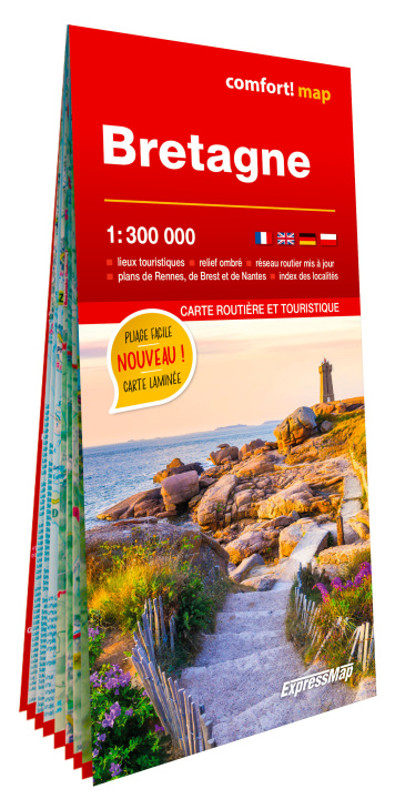 Kniha Bretagne 1/300.000 (carte grand format laminée) 