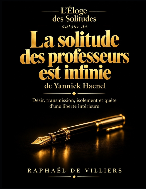 Buch L'Éloge des Solitudes autour de La solitude des professeurs est infinie de Yannick Haenel Raphaël de Villiers
