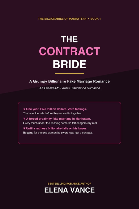 Book The Contract Bride Elena Vance