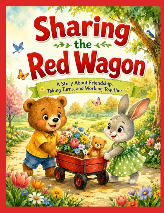 Boek Sharing the Red Wagon Morgan Ellary
