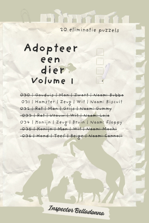 Knjiga Adopteer een dier Inspector Belladonna
