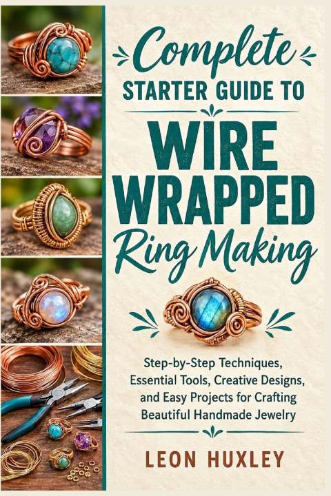Książka Complete Starter Guide to Wire Wrapped Ring Making Leon Huxley