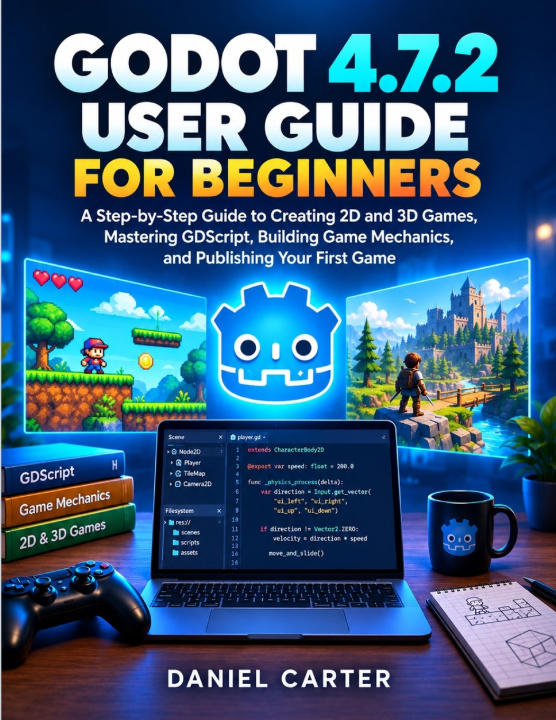 Knjiga GODOT 4.7.2 USER GUIDE FOR BEGINNERS Daniel Carter
