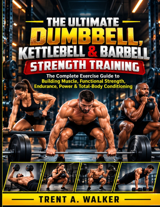 Book THE ULTIMATE DUMBBELL, KETTLEBELL & BARBELL STRENGTH TRAINING TRENT A. WALKER
