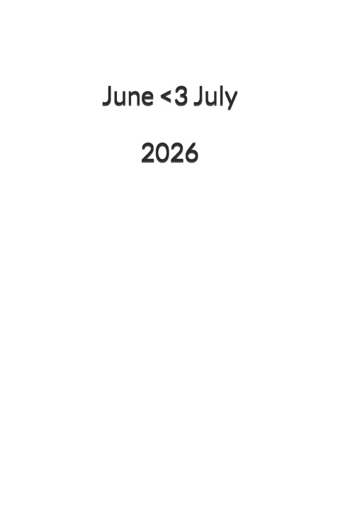 Könyv June <3 July 2026 Brian David Steffen