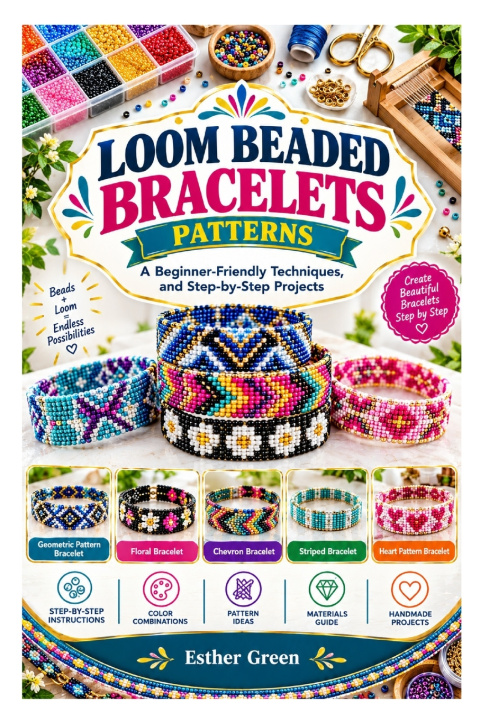 Knjiga LOOM BEADED BRACELETS PATTERNS Esther Green