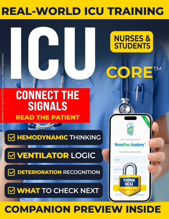 Knjiga ICU CORE™ NURSEPASS ACADEMY™