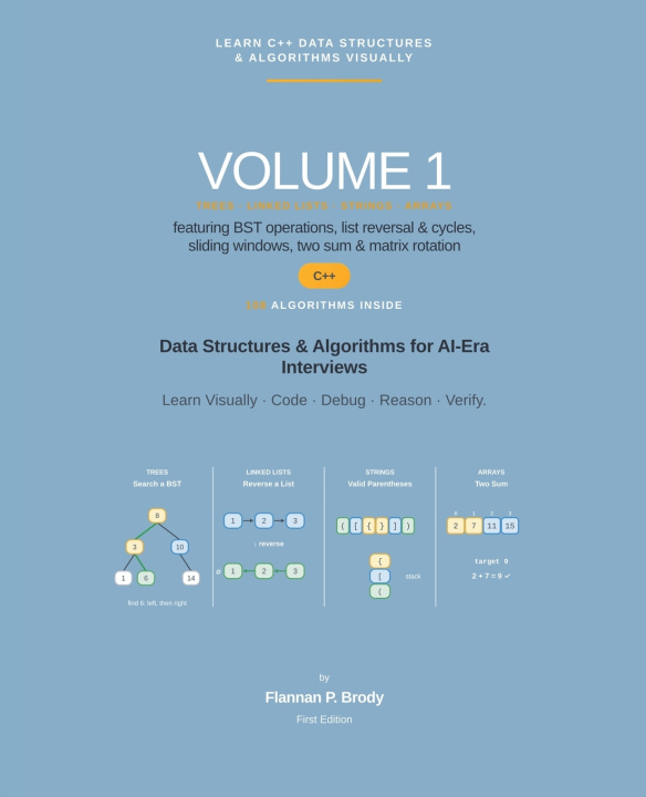 Livro Learn C++ Data Structures & Algorithms Visually - Volume 1 Flannan P. Brody