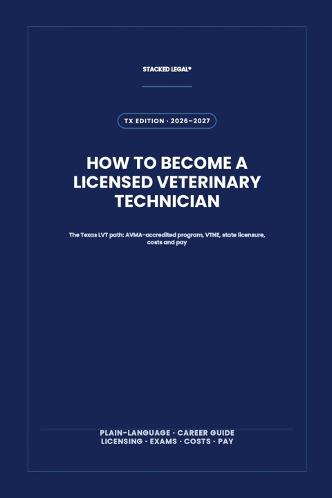 Carte How to Become a Licensed Veterinary Technician STACKED LEGAL