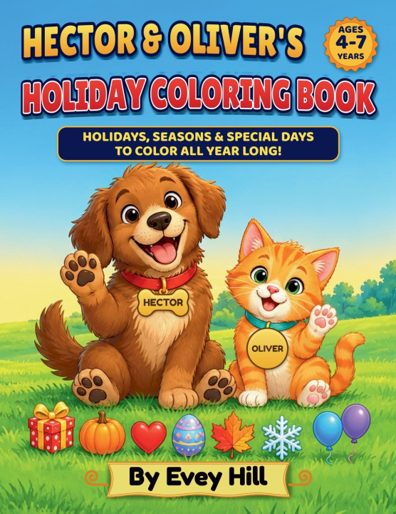 Book Hector & Oliver's Holiday coloring Book Evey Hill