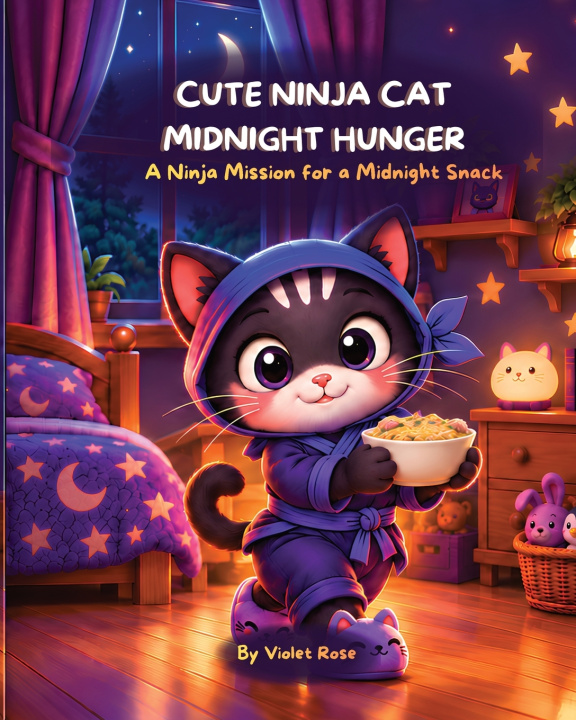 Knjiga Cute Ninja Cat Midnight Hunger Violet Rose