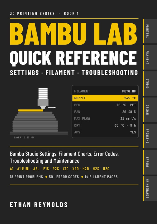 Książka Bambu Lab 3D Printing Quick Reference Ethan Reynolds