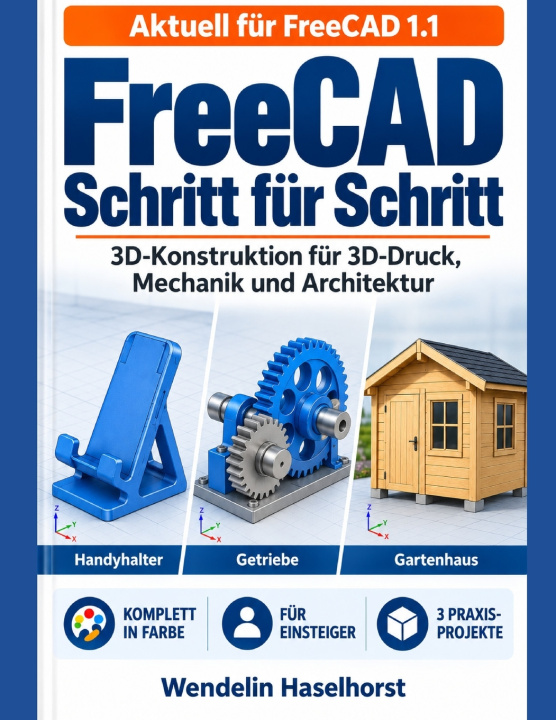 Boek FreeCAD Schritt für Schritt Wendelin Haselhorst