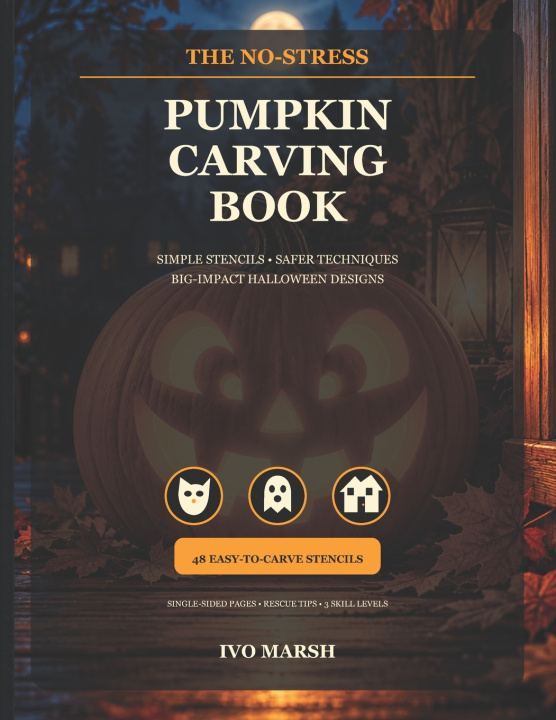 Book The No-Stress Pumpkin Carving Book Ivo Marsh