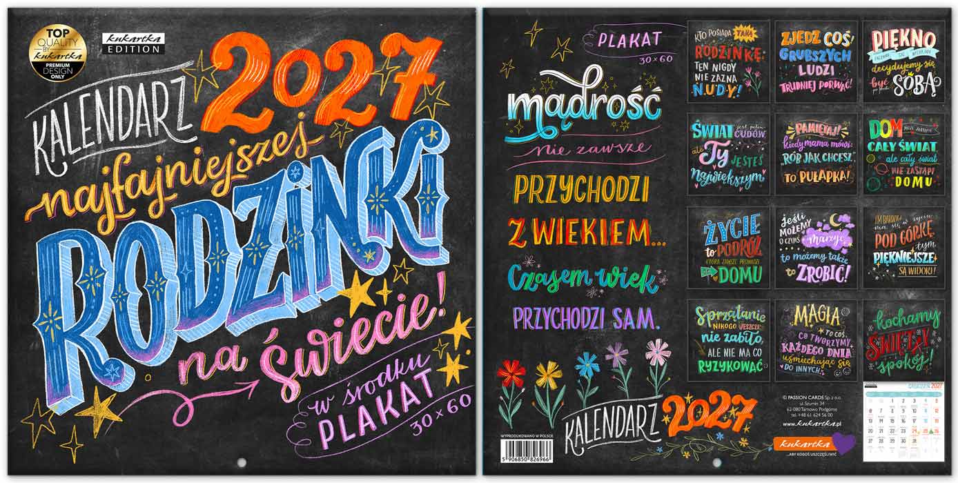 Könyv Kalendarz 2027 Tablica Rodzinki 