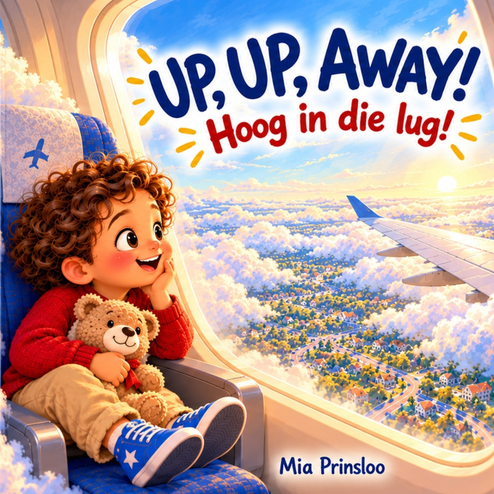 Kniha Up, Up, Away! / Hoog in die lug! Mia Prinsloo