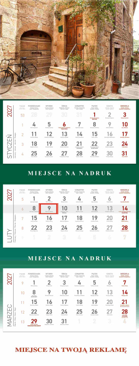 Kniha Kalendarz 2027 trójdzielny Toskania 