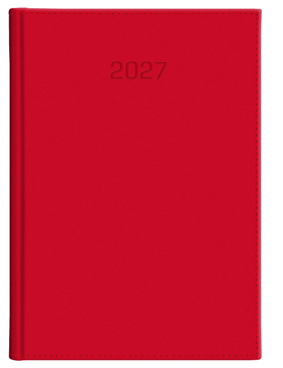 Kniha Kalendarz 2027 Vivella A4 z notesem czerwony 