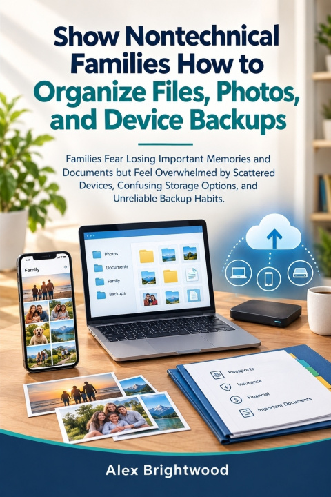 Kniha Help Your Family Organize Files, Photos, and Device Backups Alex Brightwood