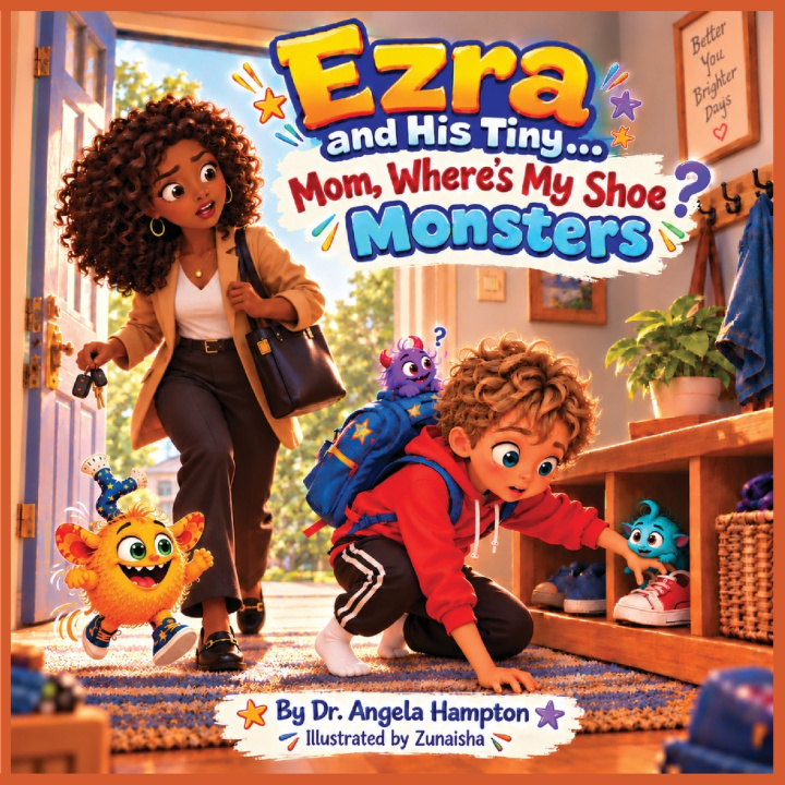 Kniha Ezra and His Tiny...Mom, Where's My Shoe? Monsters Angela Hampton