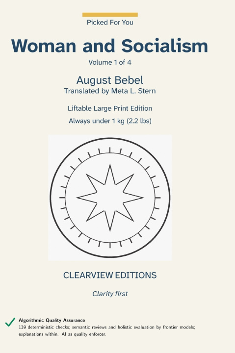 Kniha Woman and Socialism - Volume 1 of 4 August Bebel
